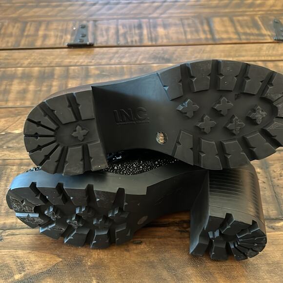 INC International Concepts Shada Embellished Lace-Up Boots Sparkle Bling NEW 5.5 - Picture 7 of 8